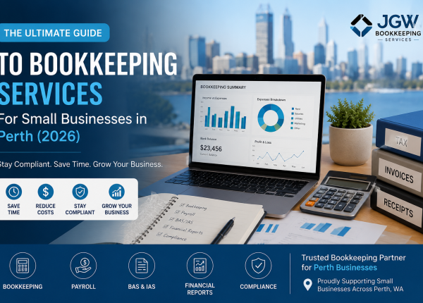 Professional bookkeeping services for small businesses in Perth, including BAS, payroll, bank reconciliation, and financial reporting.